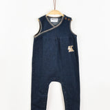 אוברול ג'ינס עם כפתורים - נייבי