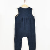 אוברול ג'ינס עם כפתורים - נייבי