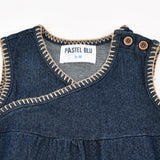 אוברול ג'ינס עם כפתורים - נייבי