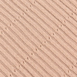 סוודר סריג ריב עם סרט - בז'