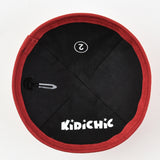 כיפה עמוקה מבד אריג - אדום