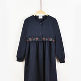 שמלה בשילוב קרדיגן כפתורים - נייבי