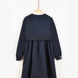 שמלה בשילוב קרדיגן כפתורים - נייבי