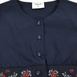 שמלה בשילוב קרדיגן כפתורים - נייבי