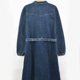 שמלת ג'ינס עם חגורה - כחול