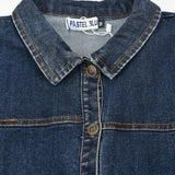 שמלת ג'ינס עם חגורה - כחול