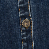 שמלת ג'ינס עם חגורה - כחול