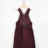 שמלת סרפן עם רוכסן וכיסים - בורדו