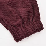 שמלת קורדרוי מכופתרת - בורדו