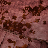 שמלה עם פרחים מקטיפה - בורדו