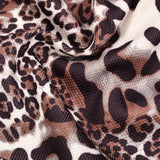 שמלת חברבורות עם צווארון סרוג - חום