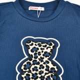 שמלת קומות מנומרת - כחול