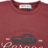 חולצת סווטשירט עם הדפס - בורדו