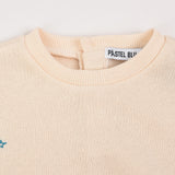 חולצת פוטר עם רקמה - שמנת