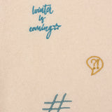 חולצת פוטר עם רקמה - שמנת