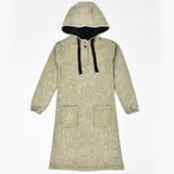 שמלת קפוצ'ון עם כיסים - זית