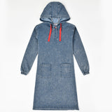 שמלת קפוצ'ון עם כיסים - ג'ינס