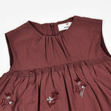 שמלת סרפן וקרדיגן סריג - בורדו