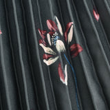 שמלת סרפן פליסה פרחים - ירוק