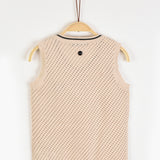 אפודת סריג בסיומת ריב - בז'