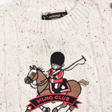 שמלת פולו סריג צמות - אבן