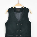 וסט קטיפה עם כפתורים - ירוק