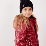 מעיל נפוח עם קפוצ'ון - אדום