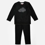 סט קטיפה ריב - שחור