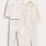 מארז שני סטים לבייבי - ורוד