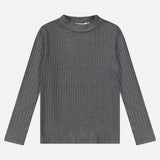 חולצת ריב חצי גולף - אפור