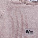 כותנת פליס בסיומת ריב - סגול