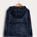 קפוצ'ון פליס עם כיסים - נייבי