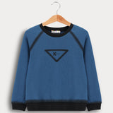 חולצה ספורטיבית סיומת ריב - כחול