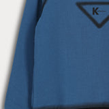 חולצה ספורטיבית סיומת ריב - כחול