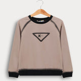 חולצה ספורטיבית סיומת ריב - בז'