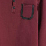 חולצת פולו עם כיס  - בורדו