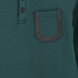 חולצת פולו עם כיס  - ירוק