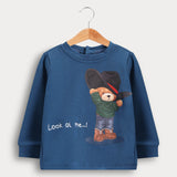 חולצת פוטר עם הדפס - כחול