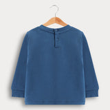 חולצת פוטר עם הדפס - כחול