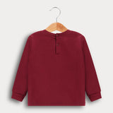 חולצת פוטר עם הדפס - בורדו