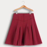 חצאית קפלים פרנץ טרי - בורדו