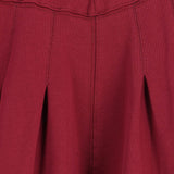 חצאית קפלים פרנץ טרי - בורדו