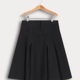 חצאית קפלים פרנץ טרי - שחור