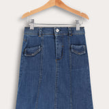 חצאית ג'ינס ישרה - ג'ינס