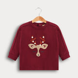 חולצת פוטר במבי - בורדו