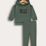 חליפת בייבי עם תבליט - ירוק