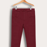 טייץ בייבי עם כפתור - בורדו