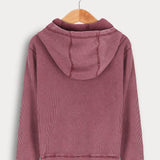 חולצת ואפל עם קפוצ'ון - בורדו