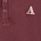 חולצת פולו ואפל עם צווארון - בורדו