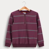 חולצת פסים עם רוכסן - חציל